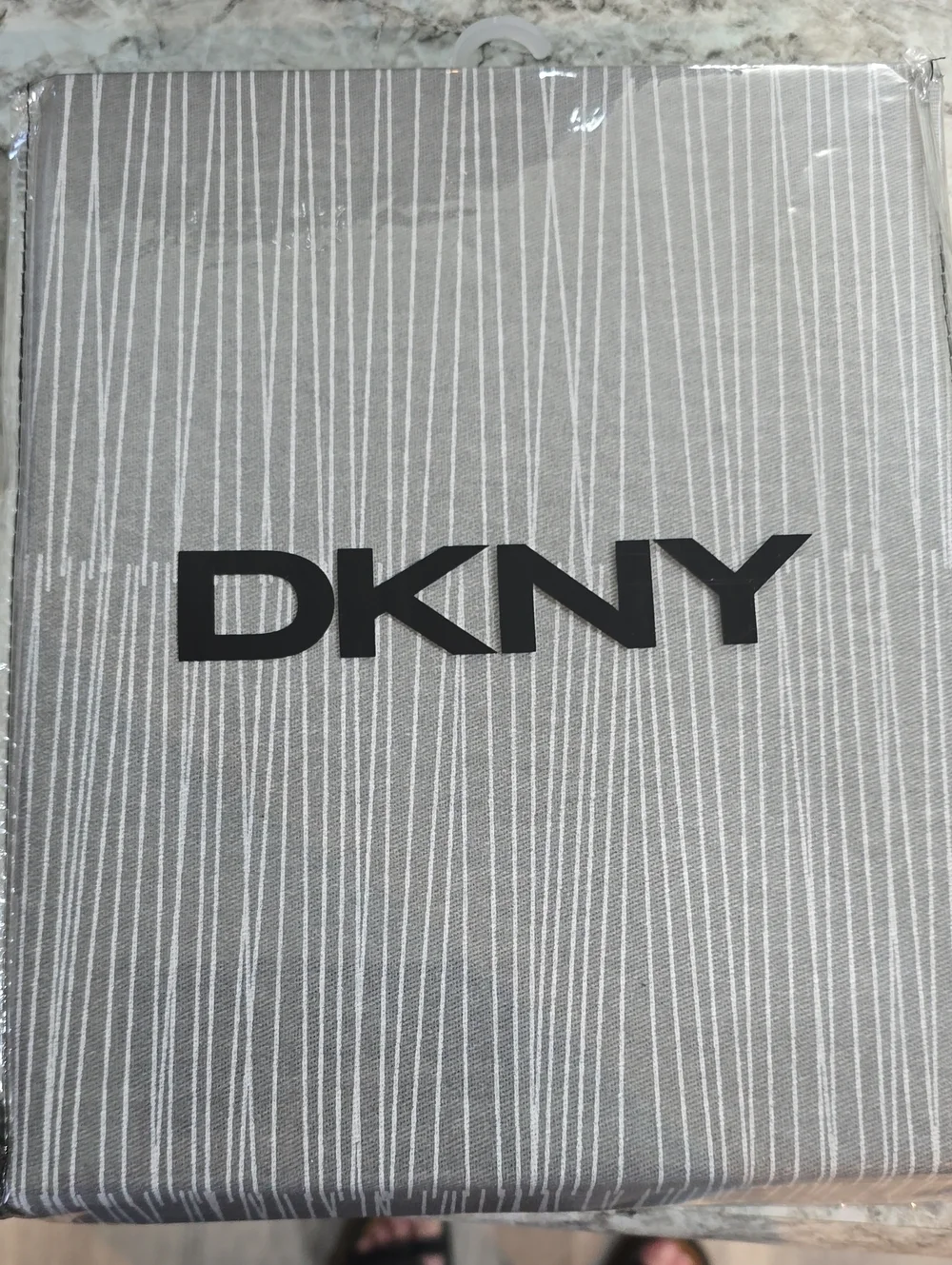 DKNY Graphite and Ombre Shower Curtain From The Twine Collection